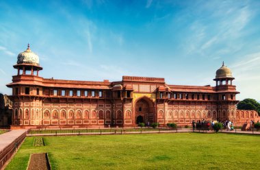 Jahangiri Mahal, Agra Fort sarayda. UNESCO Dünya Mirası Uttar Pradesh, Hindistan