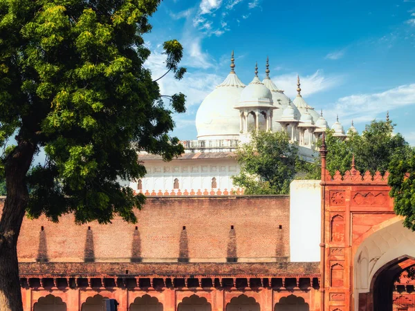 Agra Red Fort Ein Unesco Weltkulturerbe Und Eines Der Größten — Stockfoto