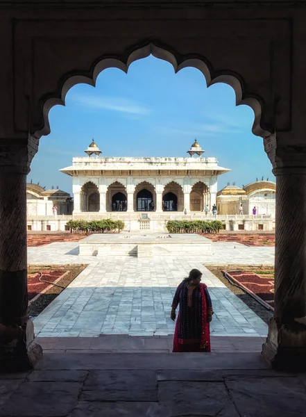 Khas Mahal Und Anguri Bagh Traubengarten Agra Fort Indien — Stockfoto