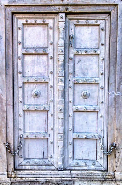 White Ornate Door Red Fort Agra India — Stock Photo, Image