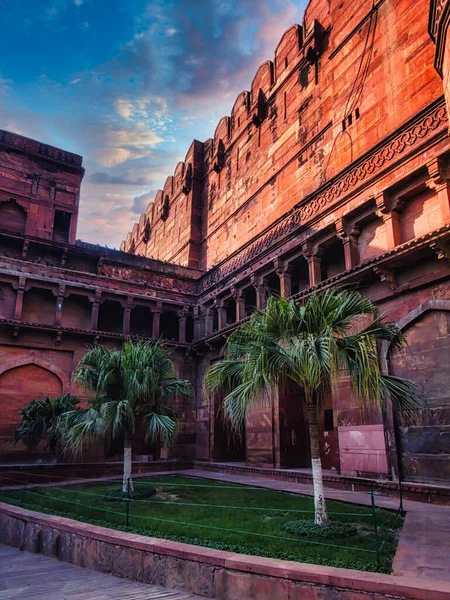 Agra Kalesi Yüzyıl Büyük Babürler Evi Dünya Mirası Anıtı Hindistan — Stok fotoğraf