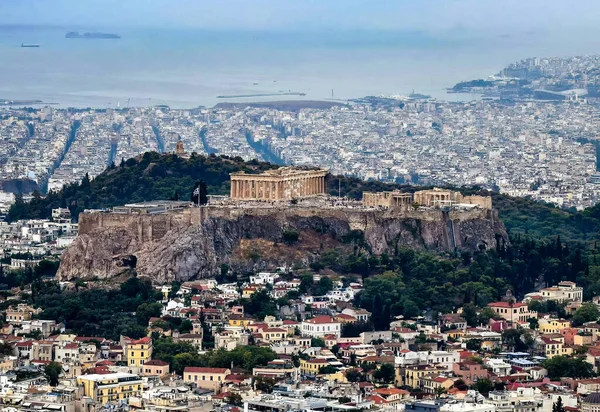 Grecia Atenas Paisaje Urbano Con Acrópolis Atenas — Foto de Stock