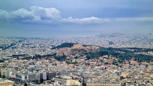 Grecia Atenas Paisaje Urbano Con Acrópolis Atenas — Foto de Stock