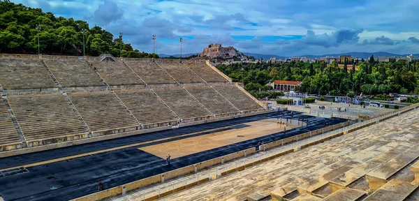 Estadio Panathenaic Kallimarmaro Atenas Anfitrión Los Primeros Juegos Olímpicos Modernos — Foto de Stock