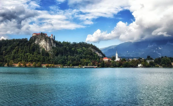 Замок Блед Blejsko Jezero Бледі Джуліан Альпи Словенія Європа — стокове фото