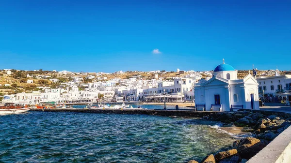 Porto Mykonos Town Mykonos Cyclade Islands Grecia — Fotografia de Stock