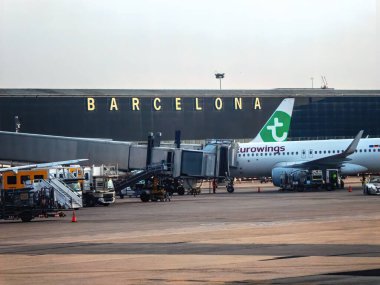 Barcelona, Spain - 10 May 2018: Terminal of Barcelona El Prat International Airport