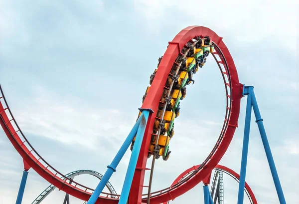 Montaña Rusa Parque Atracciones — Foto de Stock