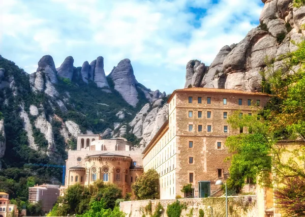 Santa Maria Montserrat Opatství Monistrol Montserrat Katalánsko Španělsko Známé Panny — Stock fotografie
