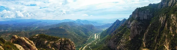 Montserrat Catalonian Country Side Barcelona Spain Stunning Landscape View — 스톡 사진