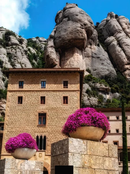 Santa Maria Montserrat Opatství Monistrol Montserrat Katalánsko Španělsko Známé Panny — Stock fotografie