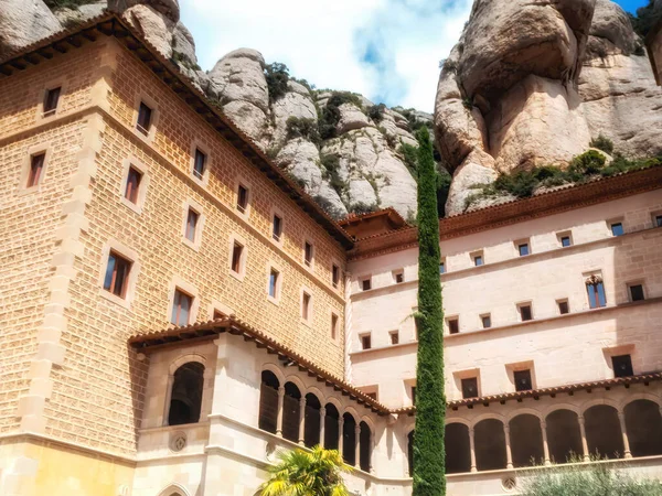 Details Monserrat Monastery Catalonia Spain — Stock fotografie