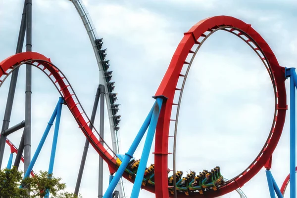 Montaña Rusa Parque Atracciones — Foto de Stock