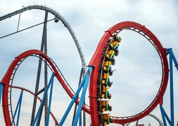 Montaña Rusa Parque Atracciones — Foto de Stock