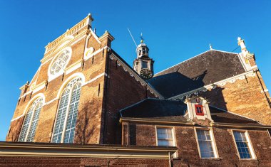 Noorderkerk 'in dışı, Amsterdam, Hollanda, Avrupa' da 17. yüzyıl Protestan kilisesi.