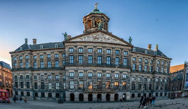 Amsterdam Netherlands December 2021 Royal Palace Dam Square — Stock Photo, Image