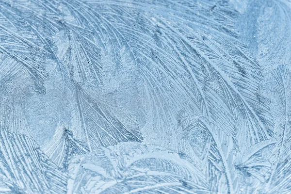 Льодові Візерунки Зимовому Склі — стокове фото