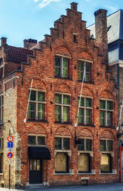 Eski Bruges (Brugge), Belçika 'da geleneksel ortaçağ mimarisi