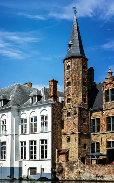 Medieval Architecture Bruges Old Town Belgium — Stockfoto