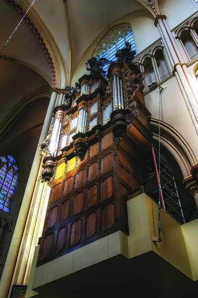 Трубный Орган Сен Сальвадора Skathedraal Англ Собор Святого Сальватора — стоковое фото