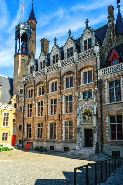 Ancient Bruges Brugge Gruuthusemuseum Museum Applied Arts Located Medieval Gruuthuse — Stockfoto