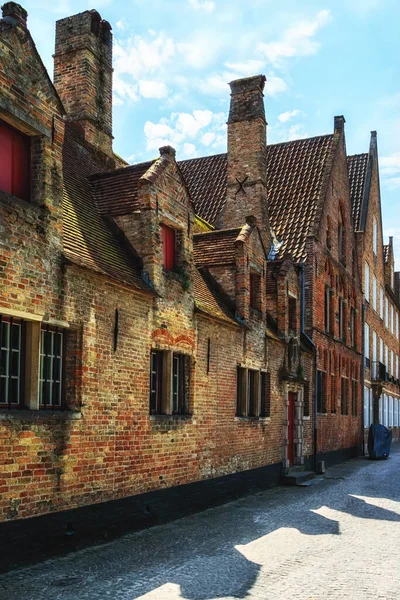 Beautiful Urban Scene Cityscape Medieval Architecture View Almshouses Pelicaen Old — Stockfoto