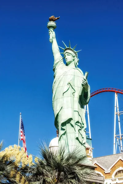 Las Vegas Nevada Usa August 2022 View Replica Statue Liberty — Stock Photo, Image