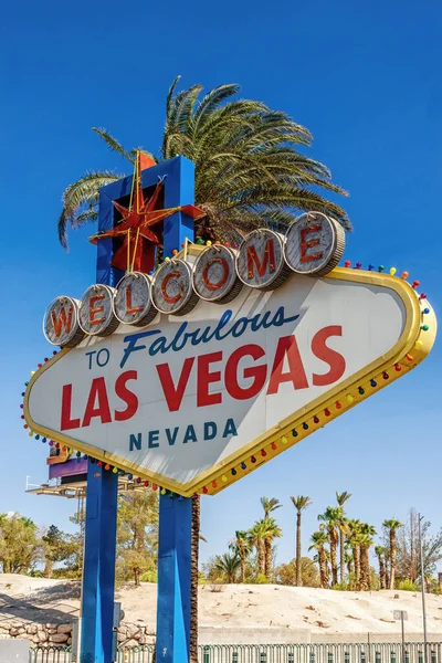 Vintage Iconic Welcome Fabulous Las Vegas Sign — Stockfoto