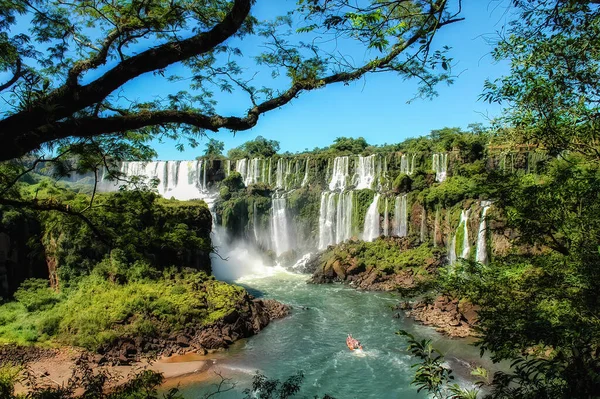 View Iguazu Falls Cataratas Iguauu Brazilian Side Paran Brazil — Foto de Stock