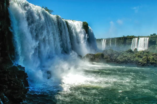 Parte Delle Cascate Iguazu Viste Dal Parco Nazionale Argentino — Foto Stock