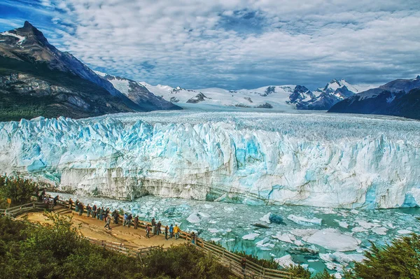 Perito Moreno Παγετώνας Εθνικό Πάρκο Λος Γκλασιάρες Περιοχή Καλαφάτε Επαρχία — Φωτογραφία Αρχείου