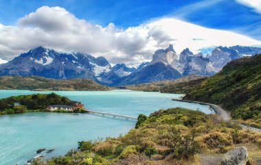 Torres del Paine, Pehoe Gölü, Patagonya, Şili