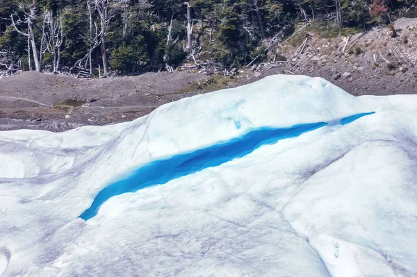 Πάγος Σχηματίζεται Στην Επιφάνεια Του Παγετώνα Perito Μορένο Παταγονία Αργεντινή — Φωτογραφία Αρχείου