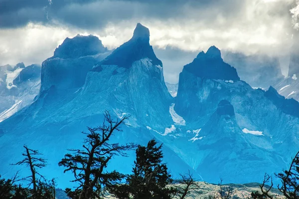 National Park Torres Del Paine Southern Chile Cliffs Los Kuernos — Stockfoto