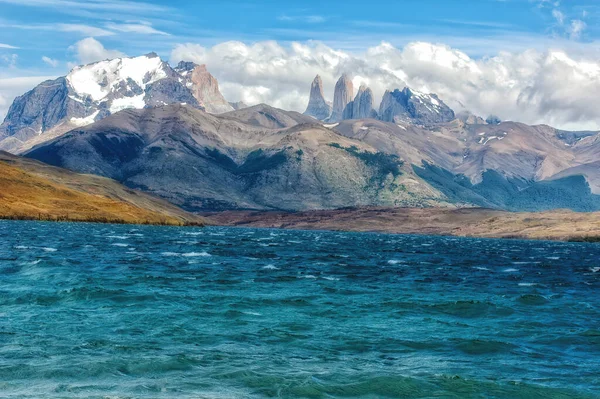 Vue Sur Parc National Des Torres Del Paine Torres Del — Photo