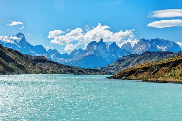 Torres Del Paine Een Nationaal Park Met Bergen Gletsjers Meren — Stockfoto