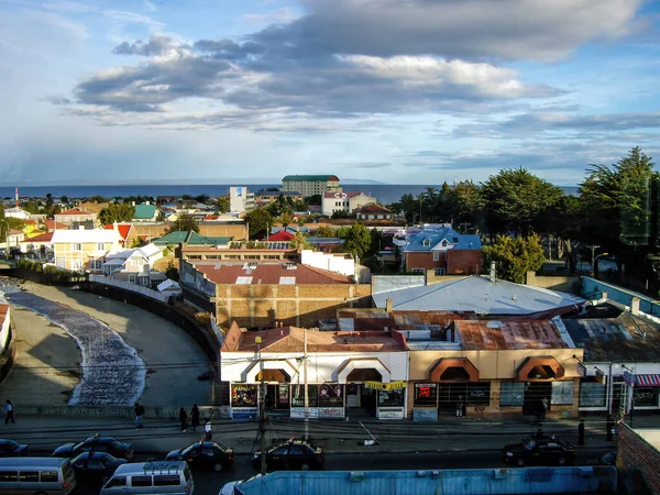 Vista Las Casas Puerto Natales Puerta Entrada Uno Los Atractivos —  Fotos de Stock