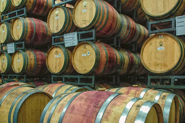 Winery Oak Barrells Santiago Chile — Foto Stock