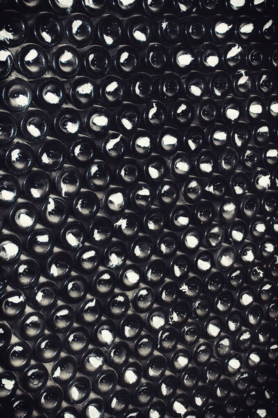 Rows of wine bottles in the cellar, Winery