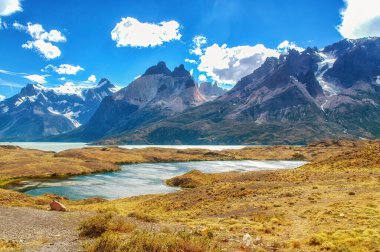 Nature scene at Torres Del Paine National Park, Chile, Patagonia, South America