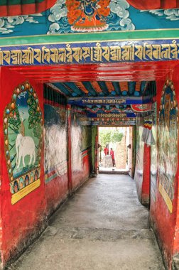 Buddhist mural at TashiLhunpo Monastery, Shigatse, Tibet, China