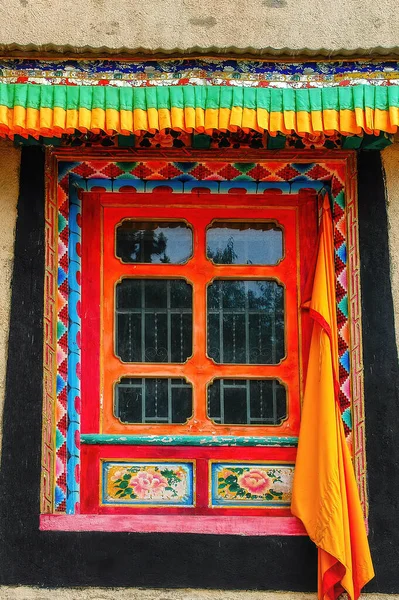 Chinese Window Archtitecture Shangrila Yunnan China — Stock Photo, Image