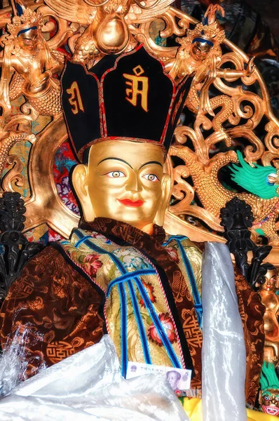 Αγάλματα Στο Εσωτερικό Του Θιβετιανού Μοναστηριού Sera Λάσα Θιβέτ Κίνα — Φωτογραφία Αρχείου