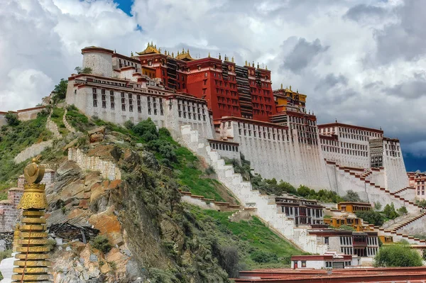 Potala Palota Dalai Láma Eredeti Rezidenciája Tibeti Buddhizmus Legfontosabb Építészete — Stock Fotó
