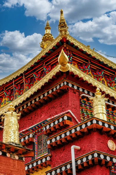 Architecture Details Songzanlin Monastery Also Known Ganden Sumtseling Monastery Largest — Stock Photo, Image