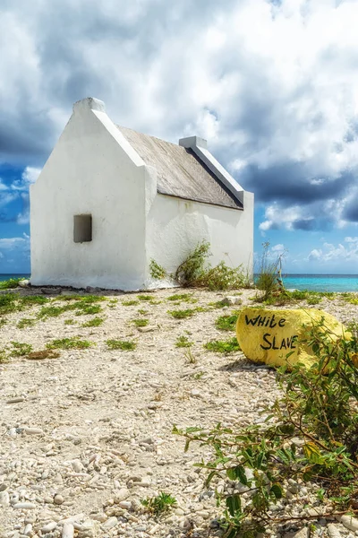 Branco Escravo Casa Com Vista Mar Bonaire — Fotografia de Stock