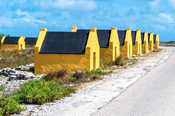 Século Médio Casas Escravos Dos Colonos Holandeses Bonaire Uma Das — Fotografia de Stock