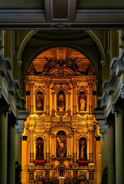 Еквадор Місто Гуаякіль Церква Сан Франциско Вівтар Колоніальне Мистецтво — стокове фото