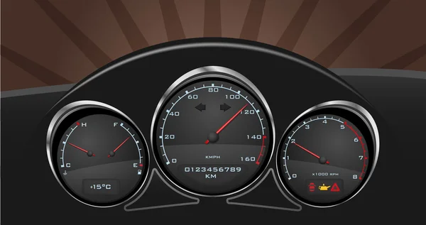 Dashboard van de auto — Stockvector