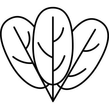 Ispanak Sebze Simgesi Vektör Taslağı